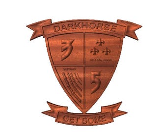 3D Battalion 5th Marines, Darkhorse, Get Some, Pendleton, USMC, Unit Logos, Marine Corps