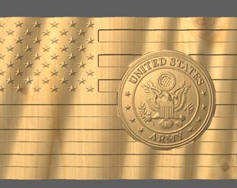 Army flag plaque