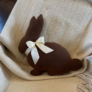 Chocolate Bunny Pillow: Nursery and Easter Decor