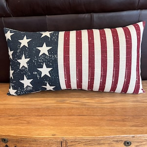 Flag Pillow, 4th of July Pillow, Patriotic Pillow, July 4th Decor