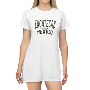 T-Shirt Dress (AOP),  zacatecas dress, mexico dress, woman t-shirt dress
