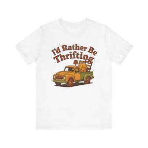 I&#39;d Rather Be Thrifting Tee, Vintage Style T-Shirt, Perfect Gift for Thrifters, Casual Wear, Retro Fashion, Gift for Him or Her