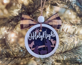 Oh holy night/ornament/Christmas decor/ tree ornament/jesus/ nativity