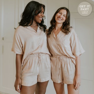 White Linen Pjs Etsy Canada