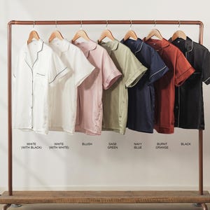 Personalised Birth Flower Name Pyjamas Satin Birthday Celebration ...