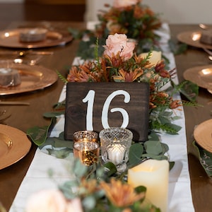 Wooden wedding table numbers