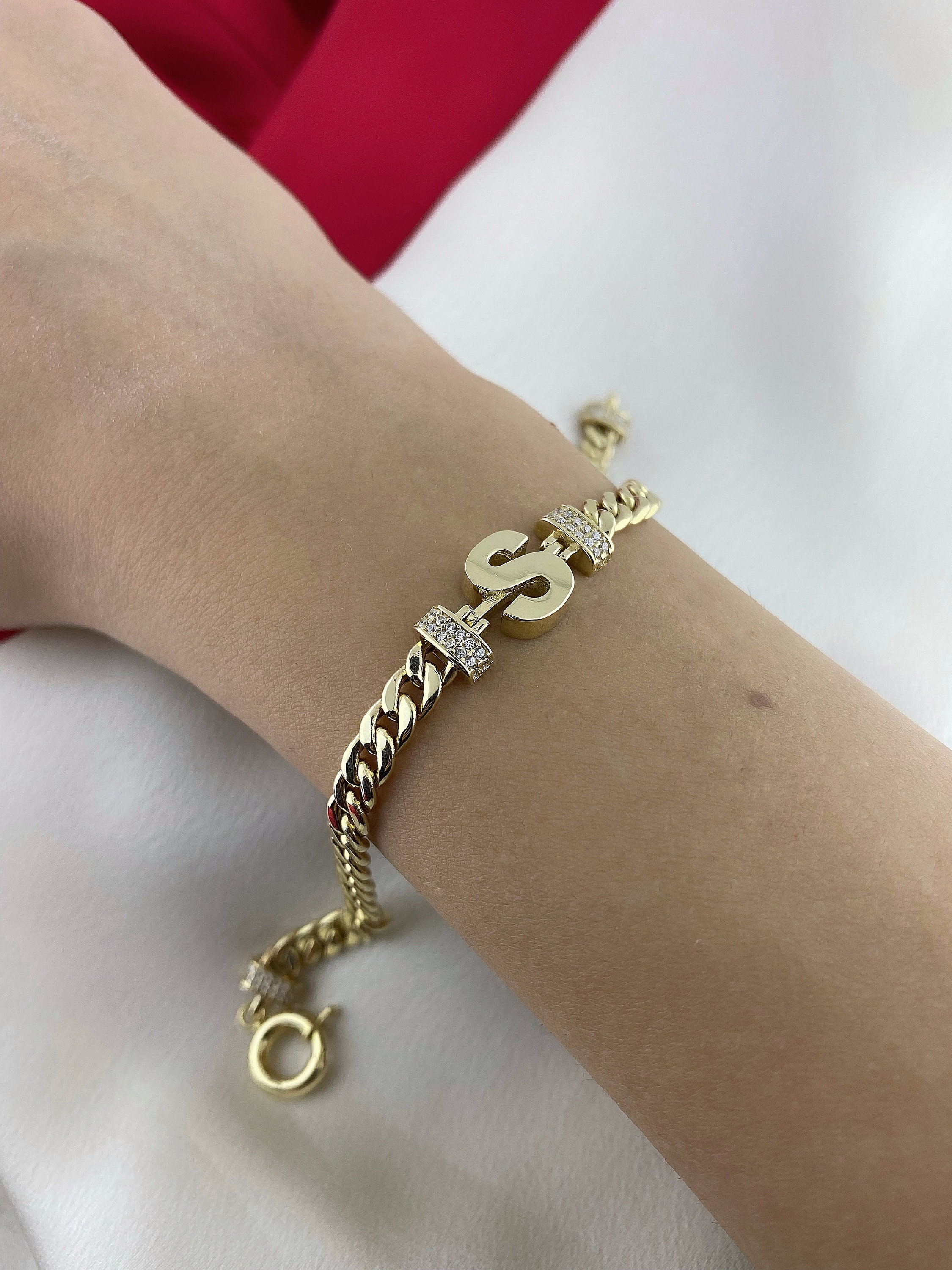 Stia Love Letter S Bracelet, Gold-Plated: Precious Accents, Ltd.