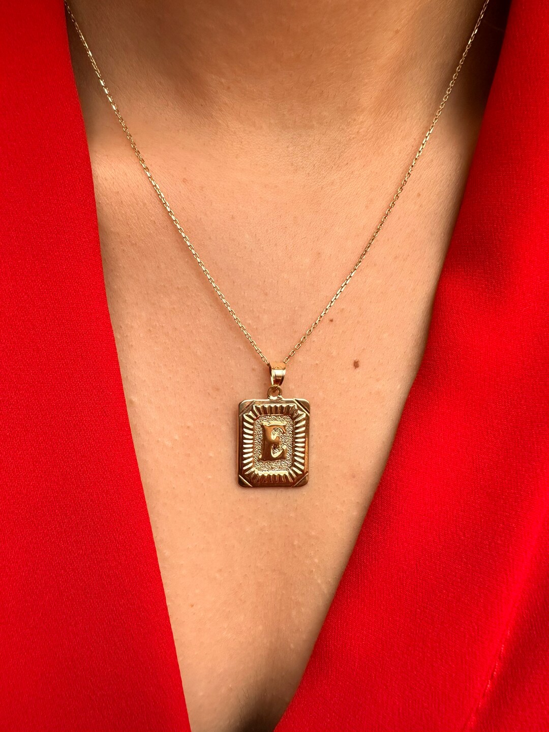 14k Gold Letter Necklace, Personalized Necklace, Special Letter