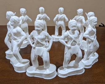 And Then There Were None 1945 Movie Figurines, Ten Little Indians 3D Printed Set