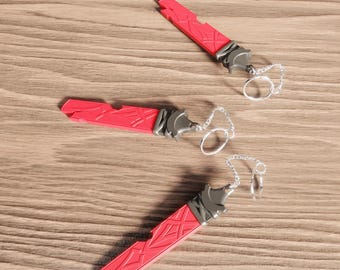 Llavero de espada Malevola de Dispatch impreso en 3D