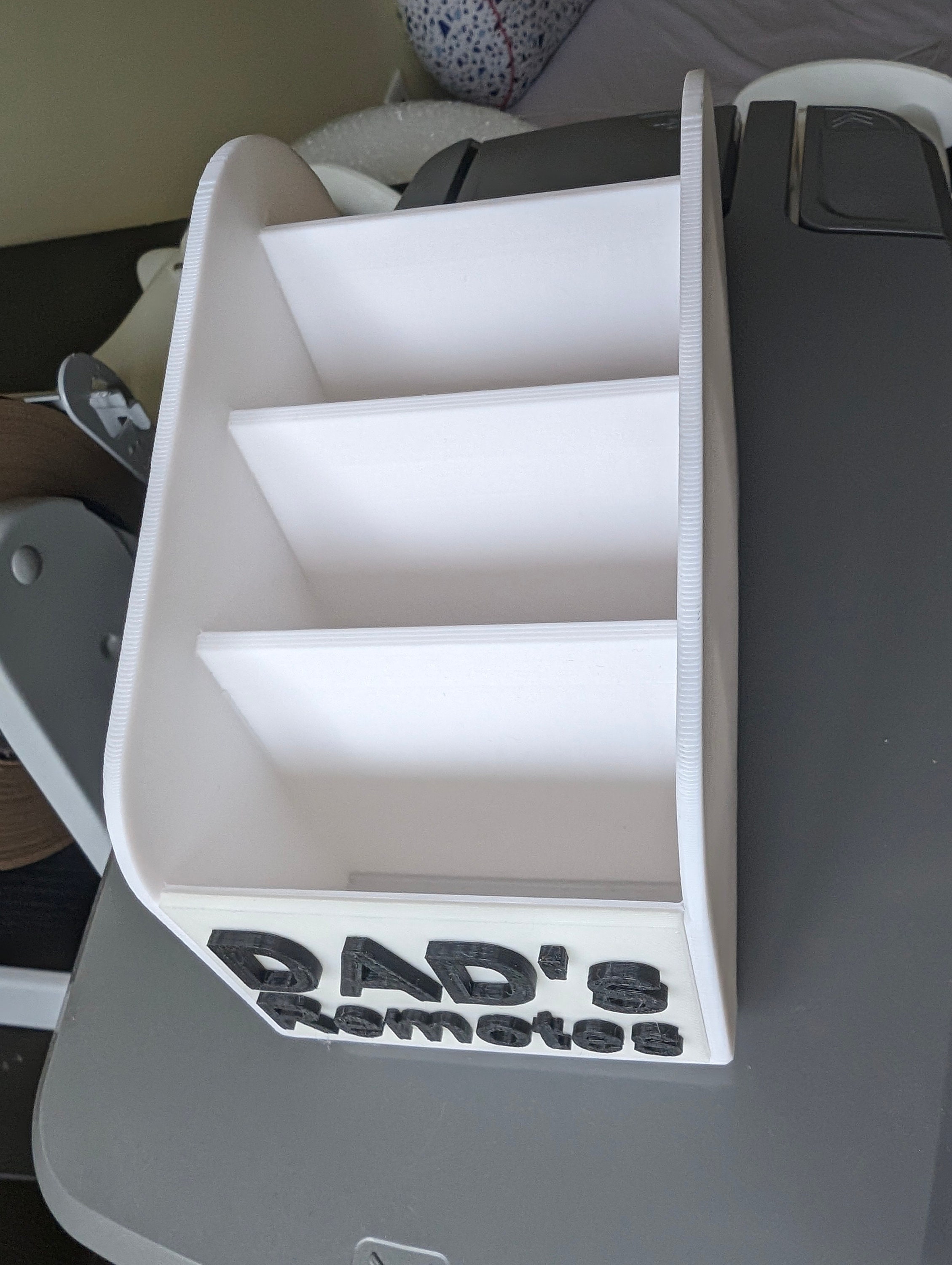 Dad&#39;s Ultimate Remote Caddy / Holder - Personalized 3D Printed Organizer for the TV King!