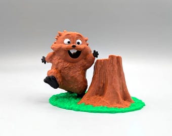Mabel Beaver Movie Hoppers Pen holder, figurine, cake topper, collectible, animal 3d printed toy