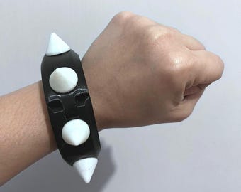 Super mario Bowser/Chun Li bracelets game spiked rings cosplay accessory (PAIR)