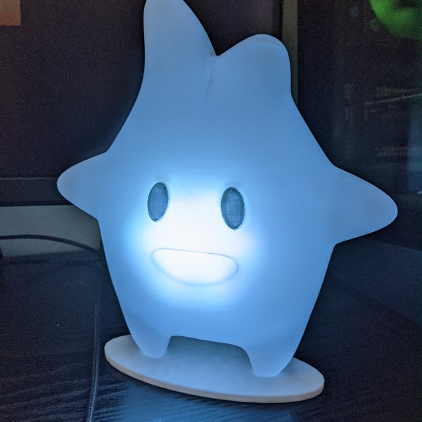 Lumalee Star Lamp nightlight from Super Mario Movie, Wireless, color changing, 3D printed