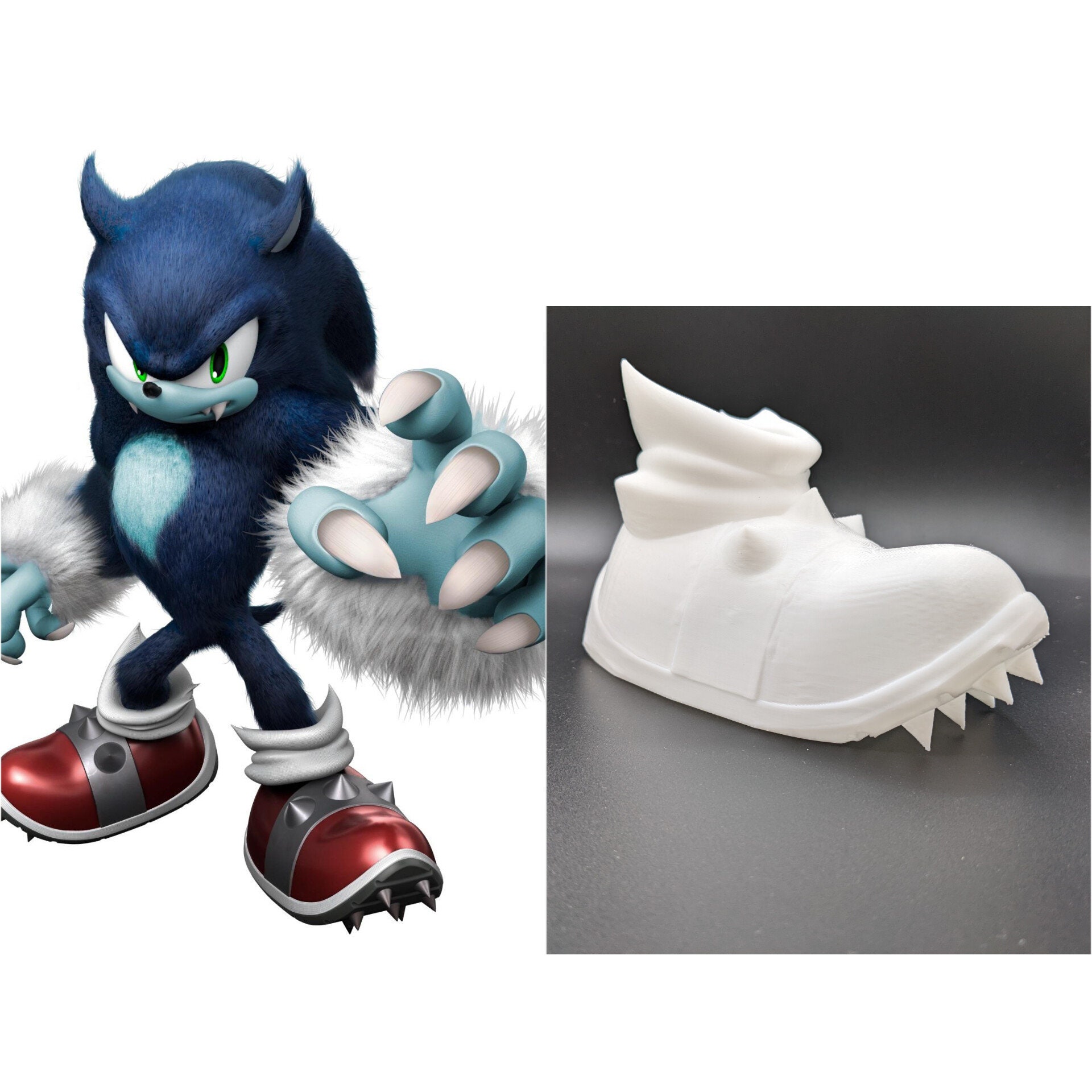 Shadow the Hedgehog Shoe Planter 3D Printed Sonic the 