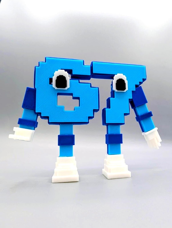 67 Brainrot Figurine: 3D Printed Roblox Meme Toy, Cake Topper