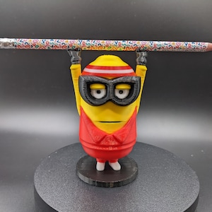 3D-geprinte schattige gele cartoon, het perfecte cadeau voor bureau-organizer, studentenbureau, schilderfeest