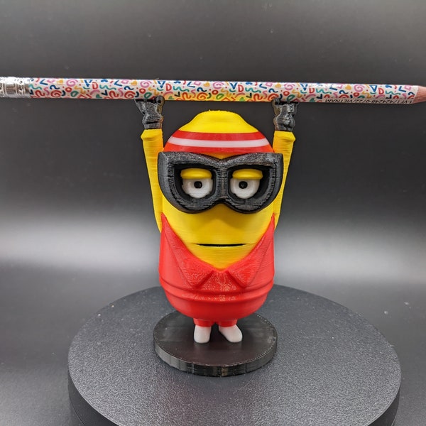 3D printed Kevin pen holder from the minions movie the rise of Gru, The perfect gift for office desk organizer, student desk, painting party