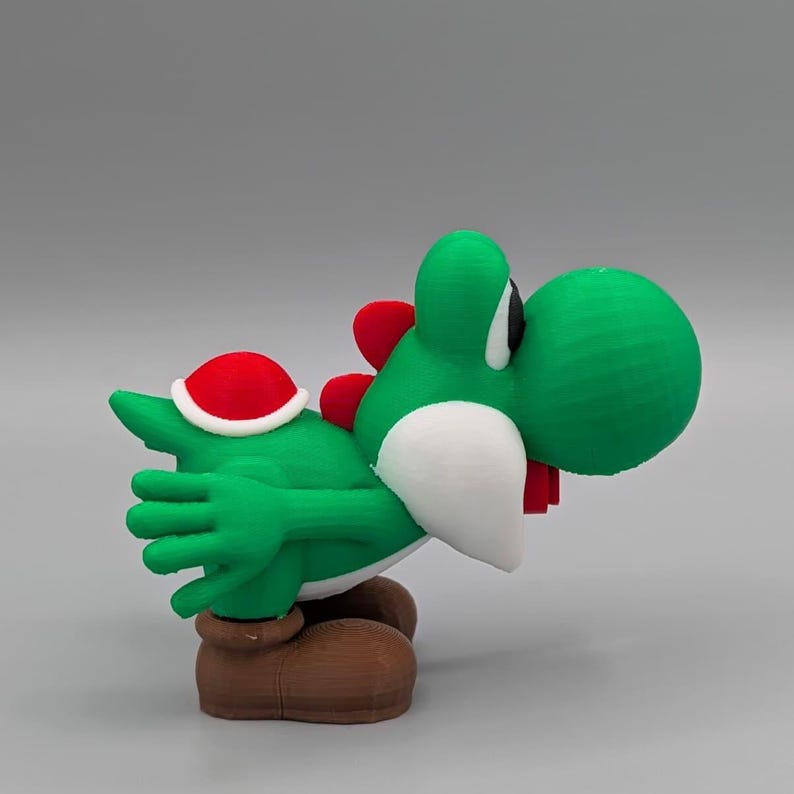 Figura de Yoshi de Super Mario Galaxy con lengua magnética extensible, adorno para pastel, juguete plegable imagen 6