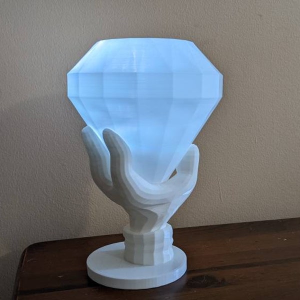 Master Emerald Lamp, Wireless, Led, Color Changing, sonic the hedgehog, crystal, diamond lamp, 3D Printed