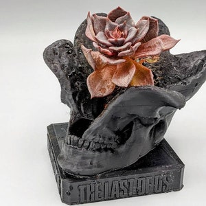 Zombie Skull Planter: 3D Printed Zombie Decor, Unique Gift for Gamers and Horror Fans