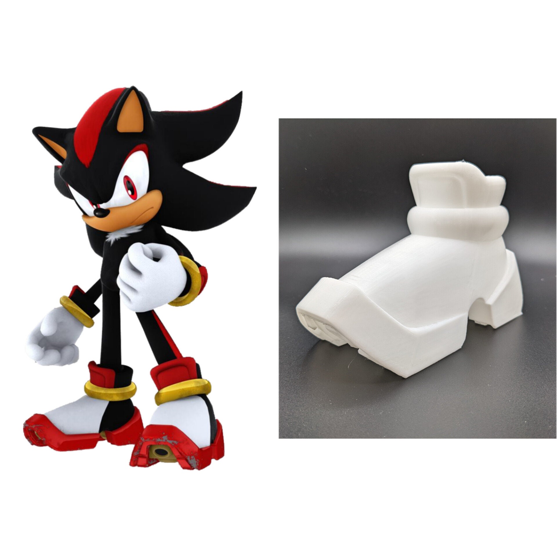 Shadow the Hedgehog Shoe Planter 3D Printed Sonic the 