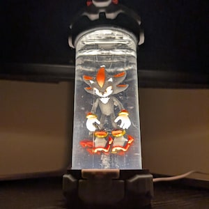 RGB Edgy speedster hedgehog cryo-chamber lamp - Blue hedgehog collectible