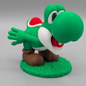 Figura de Yoshi de Super Mario Galaxy con lengua magnética extensible, adorno para pastel, juguete plegable imagen 2