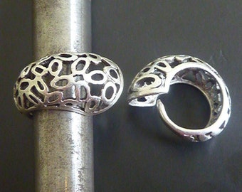 Silver Flower Ring, Flower Ball Ring, Art Deco Ring, Elegant Ring, Boho Ring, Hippie Ring, Spring Ring, Summer Ring, Statement Ring, RB58