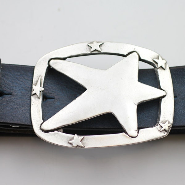 Sheriff Star Belt Buckle, Pentagram Belt Buckle, Silver Belt Buckle, Unisex Star Belt Pin, Cowboy Belt Buckle, Sheriff Belt Pin, GSB210as