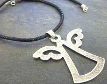 Pendentif ange en argent, pendentif fée, bijoux angéliques, accessoire angélique, bijoux spirituels, pendentif spirituel, collier ange, PB83