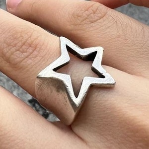 Star Ring, Chunky Star Ring, Astronomy Ring, Celestial Ring, Adjustable Ring, Dainty Star Ring, Everyday Ring, Star Jewelry, Gift For Her