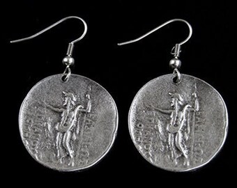 Coin Earrings, Drop Shepherd Earrings, Fancy Earrings, Shaman Earrings, Boho Earrings, Ornament Earrings, Celtic Earring, EB99