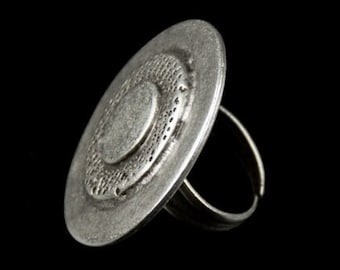 Shild Maiden Ring, Big Celtic Ring, Special Design Ring, Unique Ring, Brass Ring, Knight Ring, Big Disc Ring, Adjustable Wiking Ring, RB4070