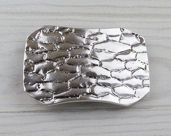 Croco Belt Buckle, Croco Skin Belt Pin, Unisex Silver Belt Buckle, Animal Belt Buckle, Unique Belt Buckle, Crocodile Accessories, GSB5483