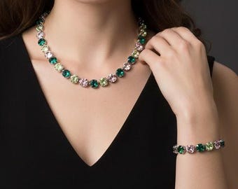 Swarovski Bracelet, Crystal Bracelet, Cup Chain Bracelet, Rhinestone Bracelet, CRYSTAL CLEAR 6mm Charm Bracelet, Premium Crystal, Gifts FA42