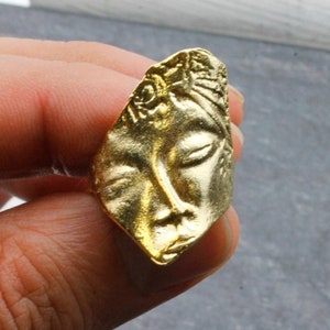 Gold buddha ring best sale