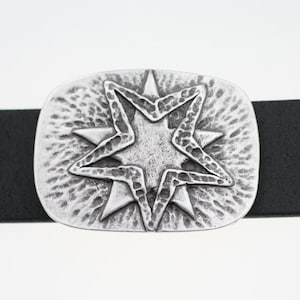 Star Belt Buckle, Pentagram Belt Buckle, Gray Silver Belt Buckle, Unisex Star Belt Pin, Cowboy Belt Buckle, Cherif Belt Buckle, GSB128as