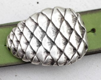 Gesp van dennenappel, zilveren riemgesp, kegelgesp voor klikriem, boho riemgesp, natuurlijke riempin, metalen riemhardware, GSB173as