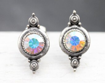 Swarovski Crystal Stud Earrings, Elegant Rhinestone Earrings, 6mm Crystal Earrings, Round Stones Stud Earrings Made With Swarovski,Gifts e07