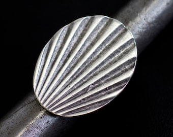 Sea Shell Ring, Silver Nautical Ring, Summer Ring, Brass Ring, Striped Ring, Bohemian Ring, Summer Jewelry, Statement Ring, RB4068