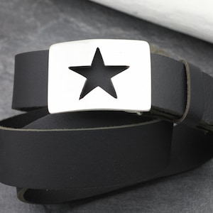 Silver Plated Star Buckle, Fits Different Belts, Unisex Silver  Star Buckle,Combinable with Vintage, Bohemian, and Modern Belts GSB334as
