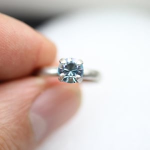 Mini Swarovski Crystal ring, Small Crystal Ring, Crystal Round rings, 70+ color options, Rhinestone Rings, Gift for Girlfriend, Gift for Her