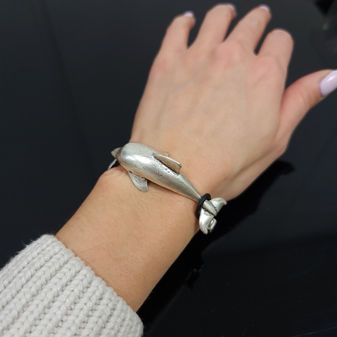 Dolphin Bracelet, Unisex Dolphin Bracelet, Leather Dolphin