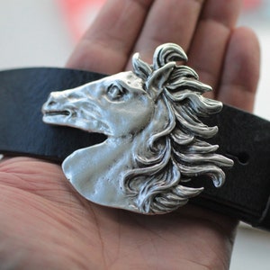 Horse Belt Buckle For Snap Belt, Horse Accesories, Cowboy Belt Hardware, Western Belt Buckle Pin, Rodeo Symbol Strap Buckle, GSB75