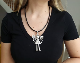 Cute Angel Pendant, Love jewelry, Angel charm findings, Pendant supplies, Women necklace pendant, Pendant for her, DIY necklace craft, PB56
