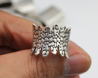 Unique Silver Wiking Ring, Christmas Gift,Chunky Ring, Thumb Ring, Boho Ring, Open Band Ring, Celtic Ring, Adjustable Celtic Ring, Mens Ring
