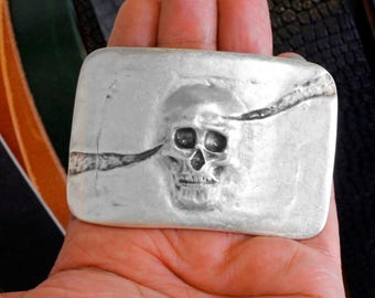 Skull Belt Buckle, Unique Design Belt Buckle, Satanic Belt Buckle, Rocker Belt Buckle, Gothic Belt Pin, Unisex Leather Belt Buckle, GSB23as