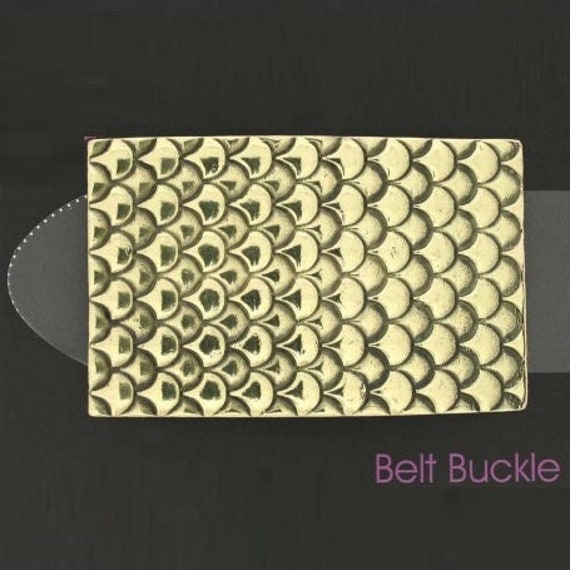 Bronze Belt Buckle Fish Scale Belt Buckle Scales Look Belt Etsy
