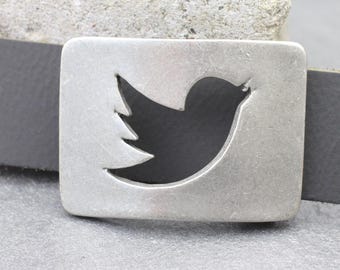 Bird Belt Buckle, Animal Belt Buckle, Twitter Bird Belt Buckle, Twitter Accessories, Bird Accessories, Bird Belt Pin, Animal Belt Pin,GSB220